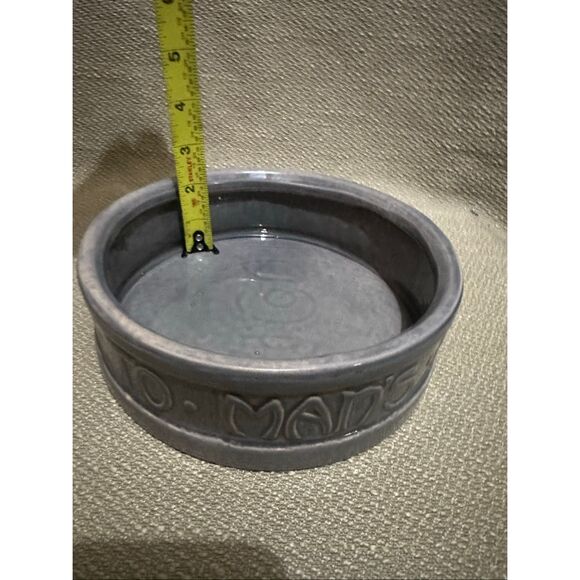 Vintage McCoy Pottery Blue Gray Dog Dish Bowl To Man's Best Friend His Dog NEW - Picture 9 of 9
